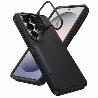Shockproof Phone Case with Metal Lens Kickstand Protective Cover for Samsung Galaxy S26 S25 S24 S23 S22 Ultra Plus FE