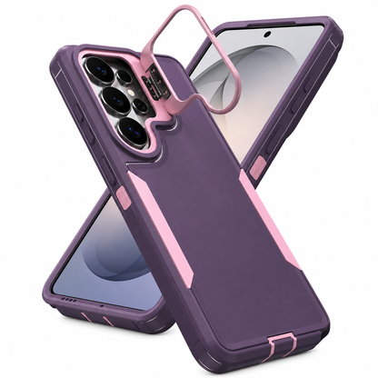 Shockproof Phone Case with Metal Lens Kickstand Protective Cover for Samsung Galaxy S26 S25 S24 S23 S22 Ultra Plus FE