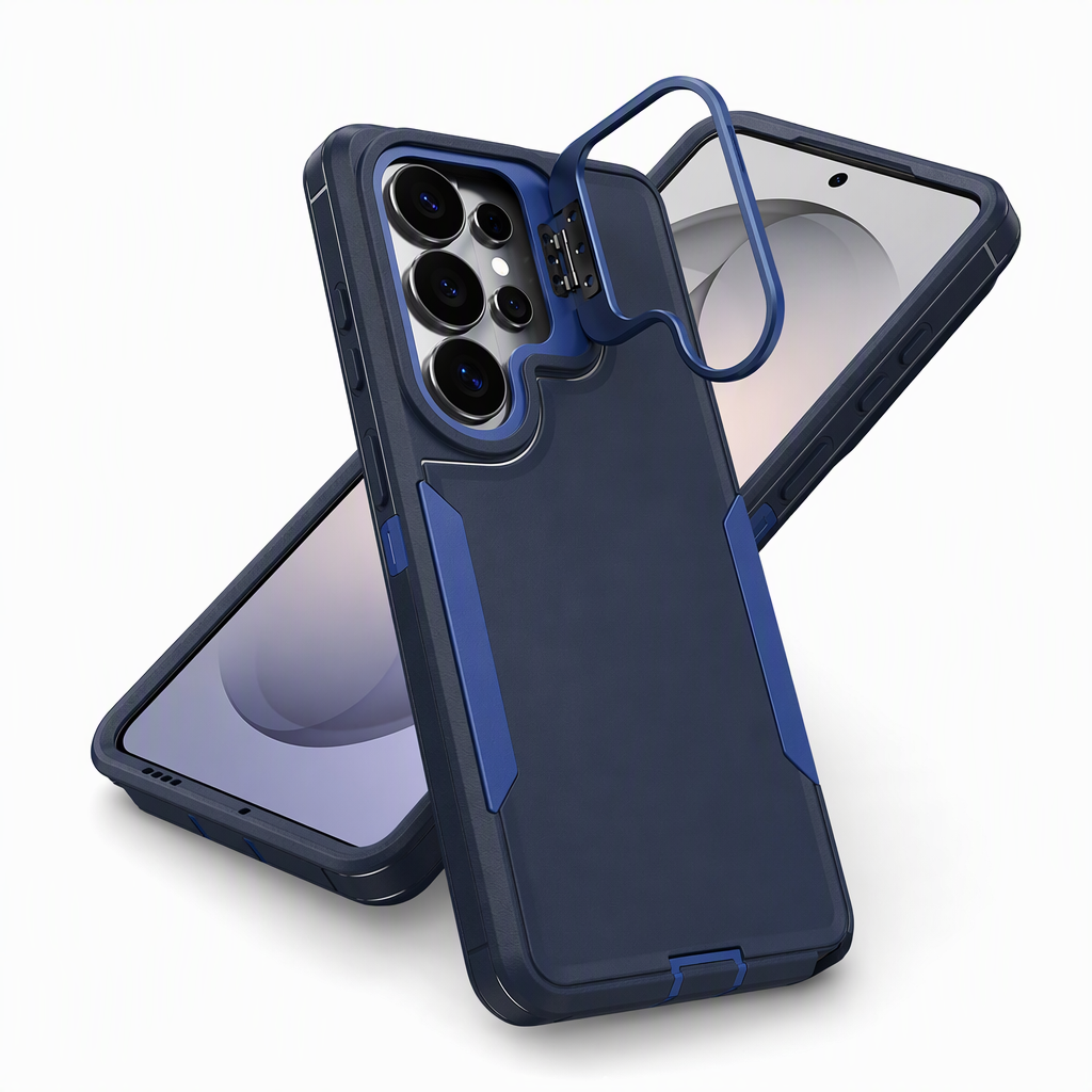 Shockproof Phone Case with Metal Lens Kickstand Protective Cover for Samsung Galaxy S26 S25 S24 S23 S22 Ultra Plus FE
