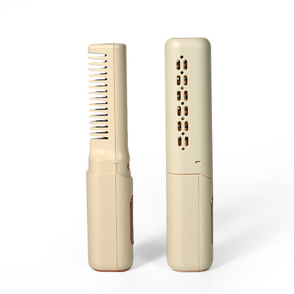 💇‍♀️ Cordless Hair Straightener Comb: 3 Heat Settings, 30s Fast Heat, Auto Shut-Off