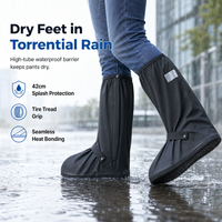 Waterproof High-Top Silicone Rain Shoe Covers