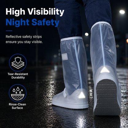 Waterproof High-Top Silicone Rain Shoe Covers