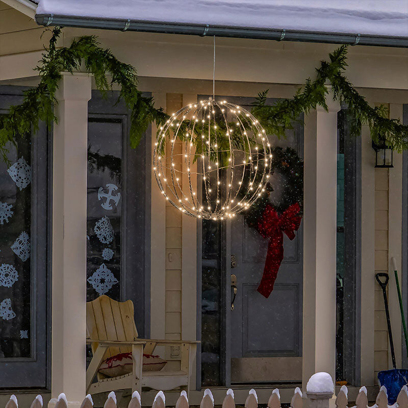 ✨ Hanging LED Sphere Light | Foldable Event Decoration