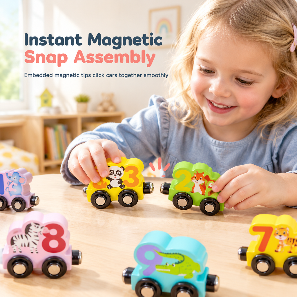 🖤Black Friday Hot Sale 50% OFF♟️Magnetic Number Train Toy Set for Kids