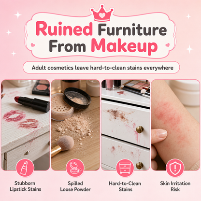 ⏰Pink Kids Makeup Kit for Girls Childrens Cosmetics Toy Set with Makeup Box Birthday Gift for Little Princess