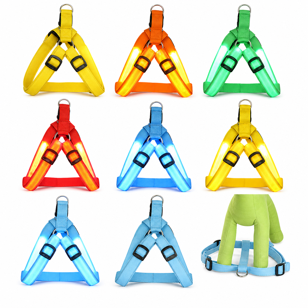 📢📢50% OFF !! ⏰ LED Dog Harness – Luminous, flashing & adjustable fit ✨