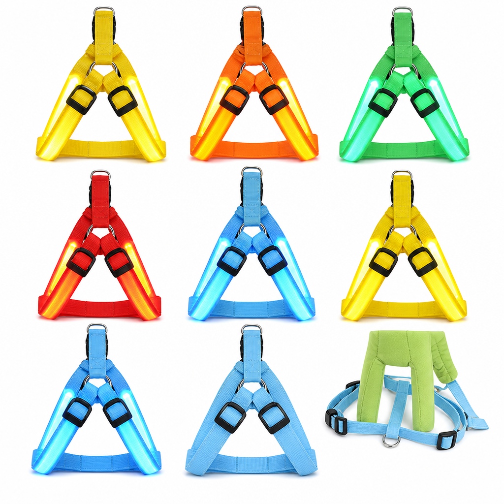 📢📢50% OFF !! ⏰ LED Dog Harness – Luminous, flashing & adjustable fit ✨