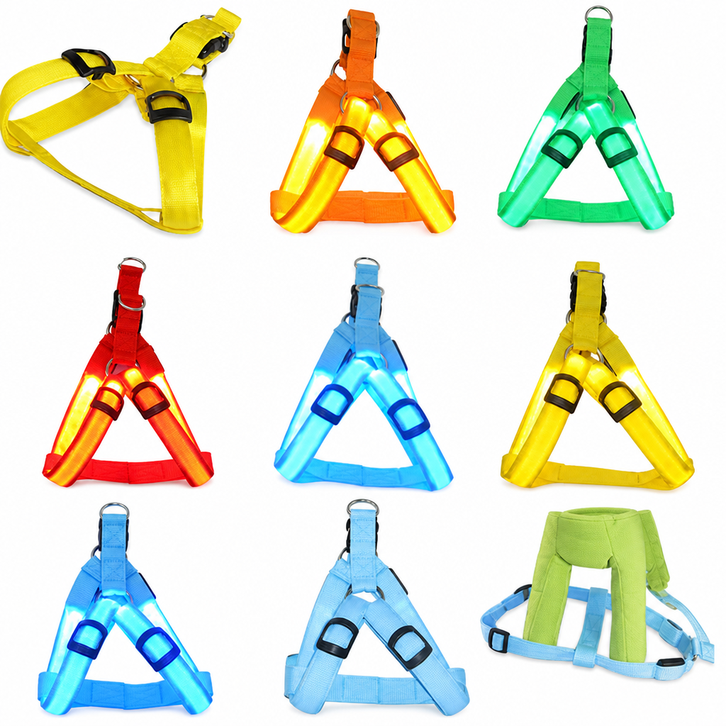📢📢50% OFF !! ⏰ LED Dog Harness – Luminous, flashing & adjustable fit ✨