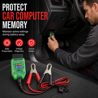 Car OBD Battery Replacement Tool and Computer Memory Saver with Digital Display Leakage Detector