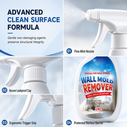 📢Household Wall Mold and Mildew Remover Spray for White Walls and Wallpaper with Spray Head
